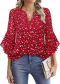 Elegant Chiffon V Neck Tunic Blouse